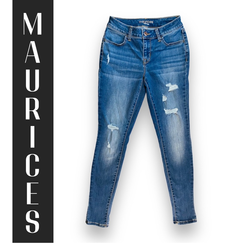 Womens Skinny Jeans Maurices Mid Rise Size Small Regular Slight Stretch